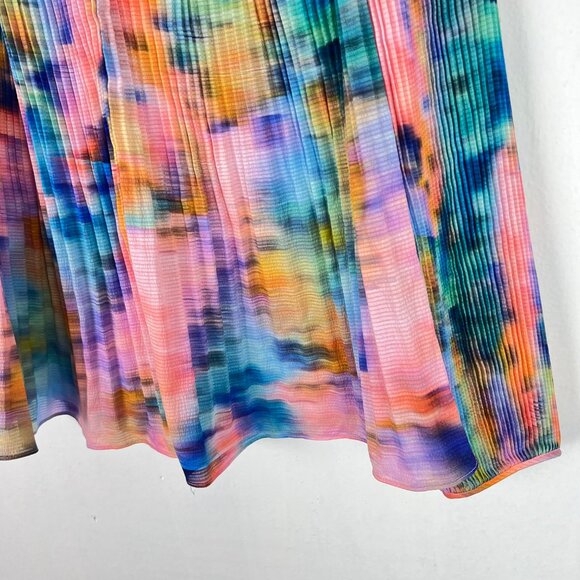 Tanya Taylor Shanalee Top Shirt Accordion Pleated Long Sleeve Size Small S EUC - Picture 11 of 13